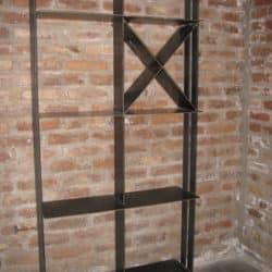 Free standing steel wine rack