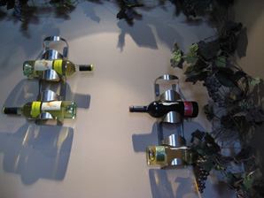 2 wall mounted wine racks
